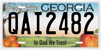 GA license plate QAI2482