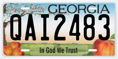 GA license plate QAI2483