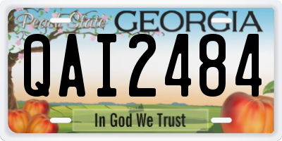 GA license plate QAI2484