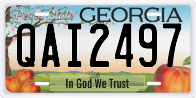 GA license plate QAI2497