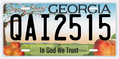 GA license plate QAI2515