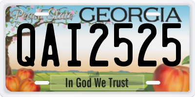 GA license plate QAI2525