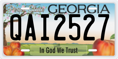 GA license plate QAI2527