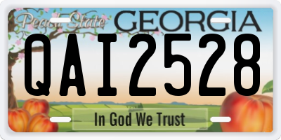 GA license plate QAI2528