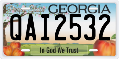 GA license plate QAI2532