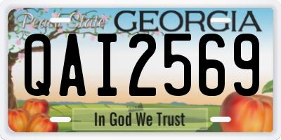 GA license plate QAI2569