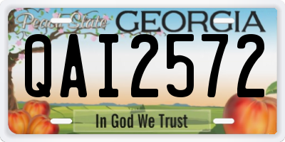 GA license plate QAI2572