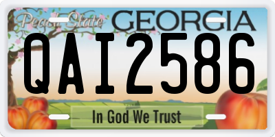 GA license plate QAI2586