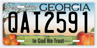 GA license plate QAI2591
