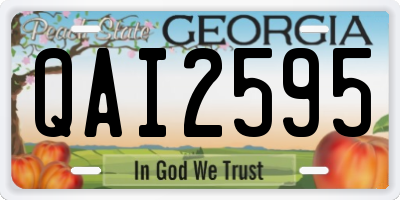 GA license plate QAI2595