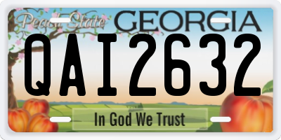 GA license plate QAI2632