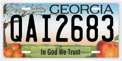 GA license plate QAI2683