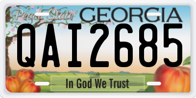 GA license plate QAI2685