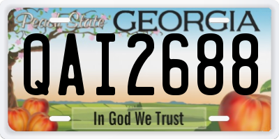 GA license plate QAI2688