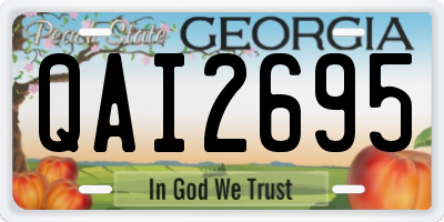 GA license plate QAI2695