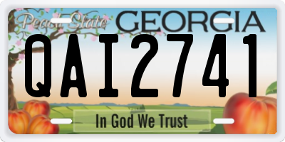GA license plate QAI2741