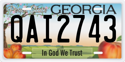 GA license plate QAI2743