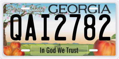GA license plate QAI2782