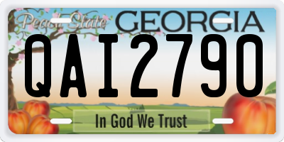 GA license plate QAI2790