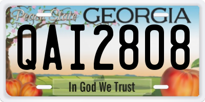 GA license plate QAI2808