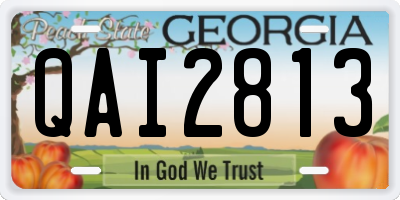GA license plate QAI2813