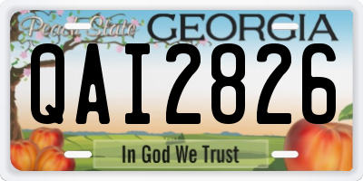 GA license plate QAI2826