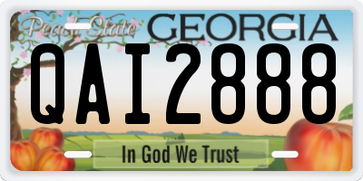 GA license plate QAI2888