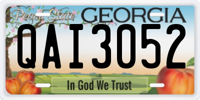 GA license plate QAI3052