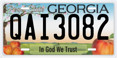 GA license plate QAI3082