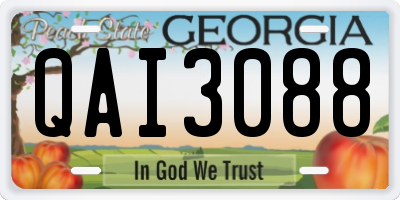 GA license plate QAI3088