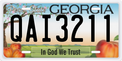 GA license plate QAI3211