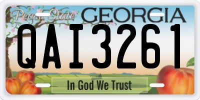 GA license plate QAI3261