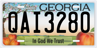GA license plate QAI3280