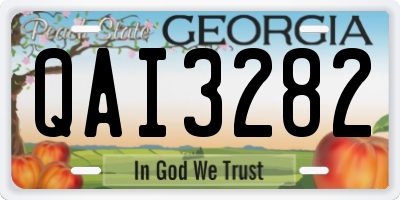 GA license plate QAI3282