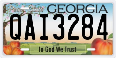 GA license plate QAI3284