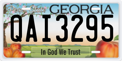 GA license plate QAI3295