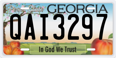 GA license plate QAI3297