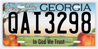 GA license plate QAI3298