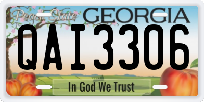 GA license plate QAI3306