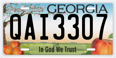 GA license plate QAI3307