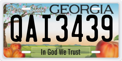 GA license plate QAI3439
