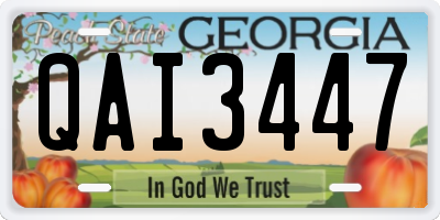 GA license plate QAI3447