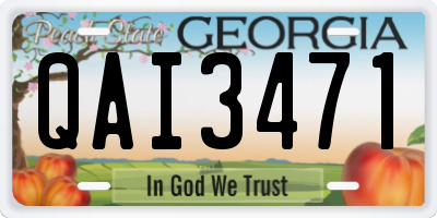 GA license plate QAI3471
