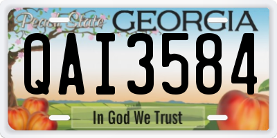 GA license plate QAI3584