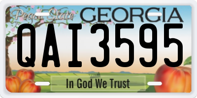 GA license plate QAI3595