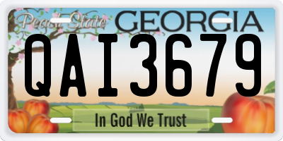 GA license plate QAI3679
