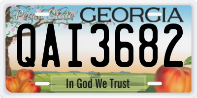 GA license plate QAI3682
