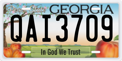 GA license plate QAI3709