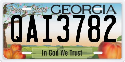 GA license plate QAI3782