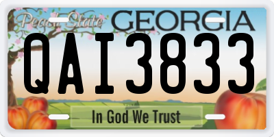 GA license plate QAI3833